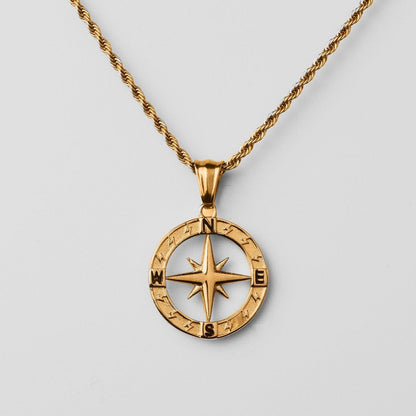 Classic Style Star Titanium Steel Plating 18k Gold Plated Pendant Necklace