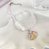 Cute Pentagram Shell Beaded Resin Inlay Artificial Pearls Women's Necklace