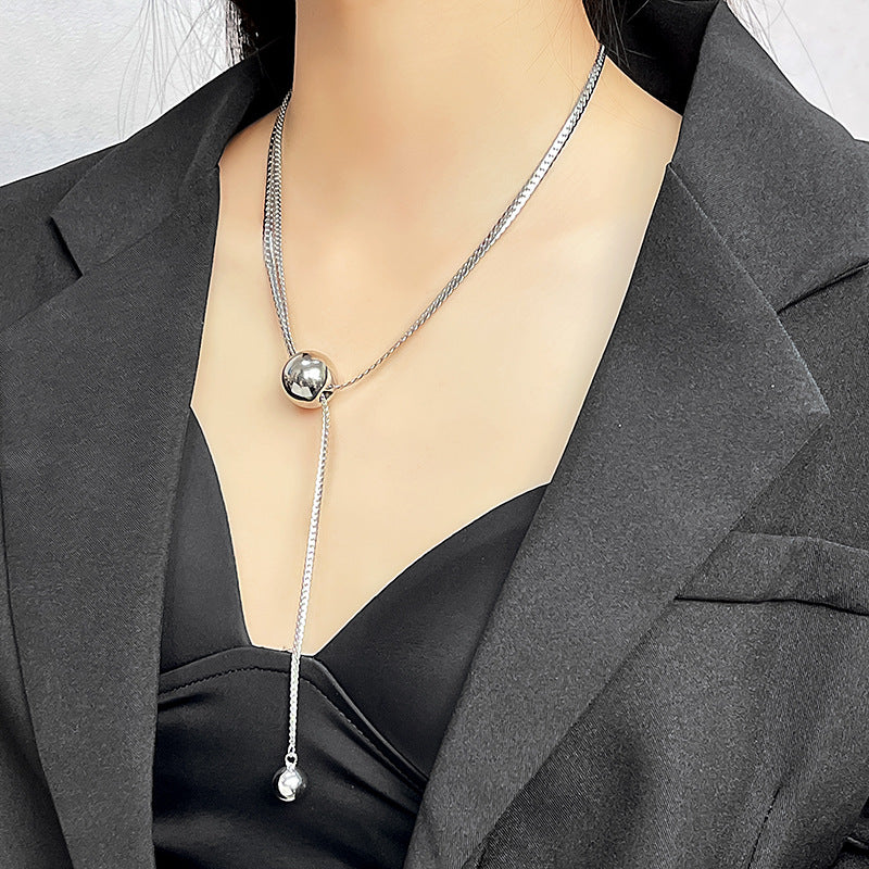 Streetwear Geometric Stainless Steel Plating Layered Necklaces