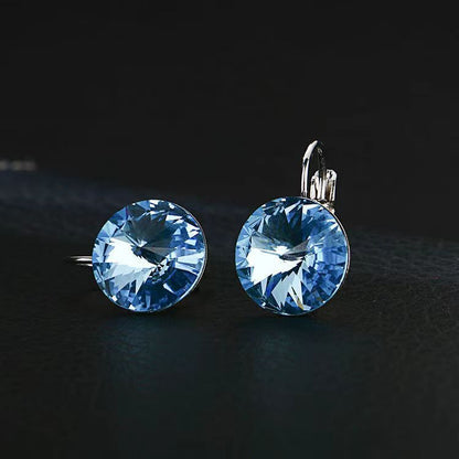 1 Pair Simple Style Water Droplets Plating Inlay Artificial Crystal Crystal 18k Gold Plated Earrings