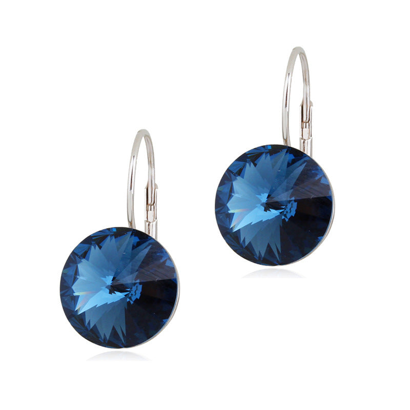 1 Pair Simple Style Water Droplets Plating Inlay Artificial Crystal Crystal 18k Gold Plated Earrings