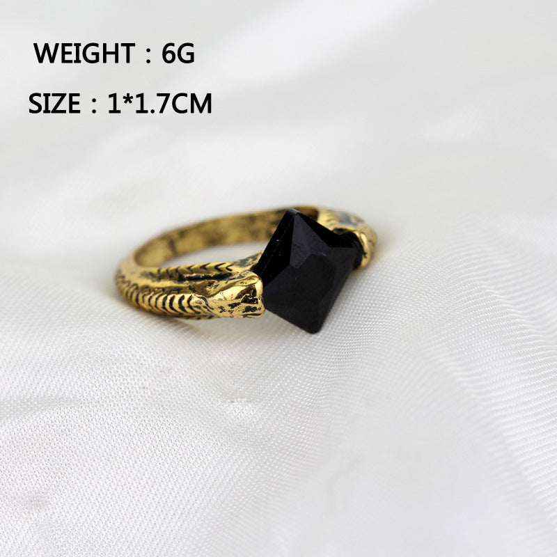 Wholesale Jewelry Retro Simple Style Square Alloy Rhinestones Plating Inlay Rings