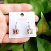 1 Pair Simple Style Square Inlay Copper Artificial Gemstones Ear Studs