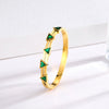 Simple Style Solid Color Titanium Steel Inlay Zircon Bangle