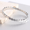 Simple Style Solid Color Stainless Steel Plating Gold Plated Bangle