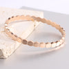 Simple Style Solid Color Stainless Steel Plating Gold Plated Bangle