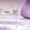 Elegant Sweet Heart Shape Butterfly Bow Knot Artificial Crystal Alloy Plating Inlay Zircon Women's Pendant Necklace