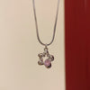 Elegant Sweet Heart Shape Butterfly Bow Knot Artificial Crystal Alloy Plating Inlay Zircon Women's Pendant Necklace