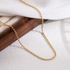 Elegant Simple Style Solid Color Stainless Steel 18k Gold Plated Necklace