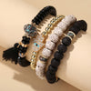 Ethnic Style Eye Alloy Wooden Beads Beaded Women's Bracelets