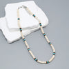 Vacation Geometric Turquoise Coconut Shell Beaded Men's Necklace