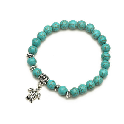 Retro Ethnic Style Geometric Turquoise Beaded Bracelets