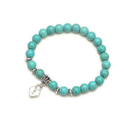 Retro Ethnic Style Geometric Turquoise Beaded Bracelets