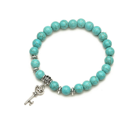 Retro Ethnic Style Geometric Turquoise Beaded Bracelets