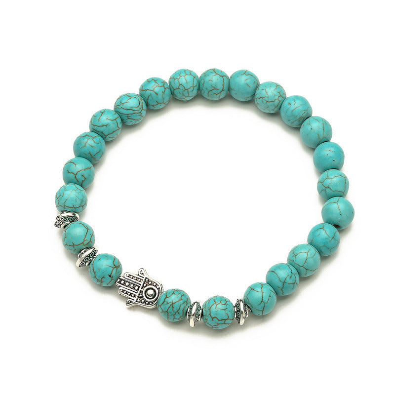 Retro Ethnic Style Geometric Turquoise Beaded Bracelets