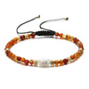 Ethnic Style Round Natural Stone Freshwater Pearl Copper Plating 18k Gold Plated Bracelets