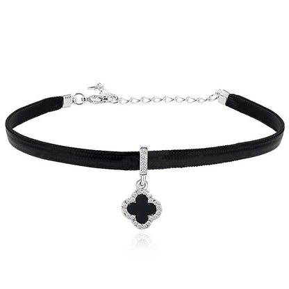 Sexy Simple Style Geometric Pu Leather Alloy Inlay Artificial Pearls Rhinestones Zircon Women's Choker