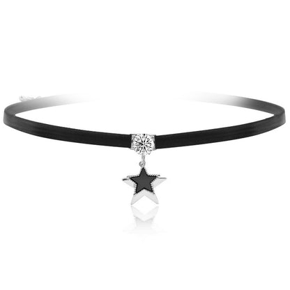 Sexy Simple Style Geometric Pu Leather Alloy Inlay Artificial Pearls Rhinestones Zircon Women's Choker