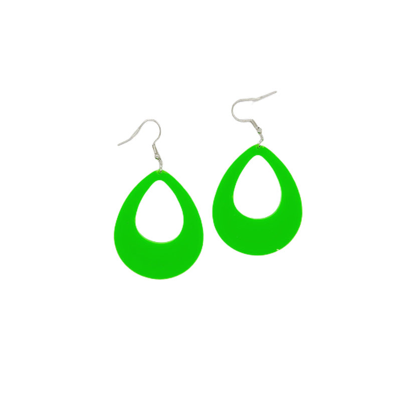 1 Pair Simple Style Water Droplets Arylic Drop Earrings