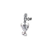 Simple Style Heart Shape Eye Stainless Steel Copper Plating Inlay Zircon White Gold Plated Gold Plated Belly Ring