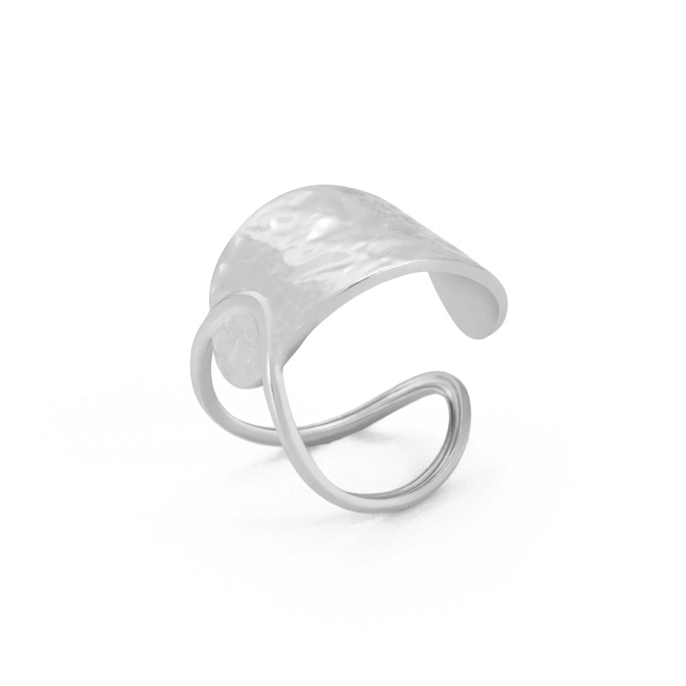 Classic Style Streetwear Geometric Stainless Steel Open Ring In Bulk