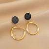 1 Pair Simple Style Round Square Heart Shape Alloy Plating Inlay Rhinestones Pearl Women's Drop Earrings