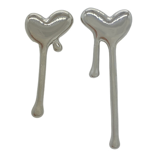 1 Pair Sweet Simple Style Heart Shape Plating Alloy Ear Studs