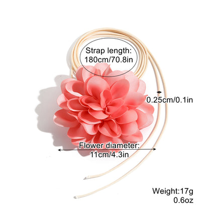 Sweet Flower Cloth Fabric Women's Choker