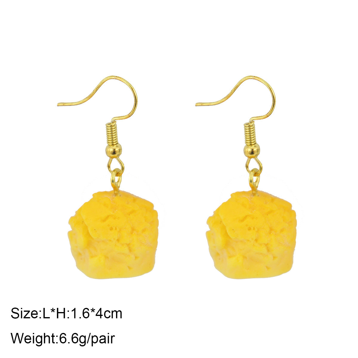 1 Pair Cute Ice Cream 1605 Coffee Fruit Plastic Resin Drop Earrings