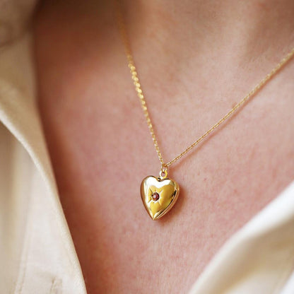 Simple Style Commute Heart Shape Copper 18k Gold Plated Zircon Pendant Necklace In Bulk