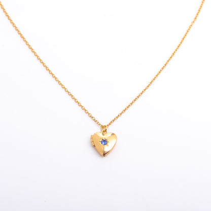 Simple Style Commute Heart Shape Copper 18k Gold Plated Zircon Pendant Necklace In Bulk