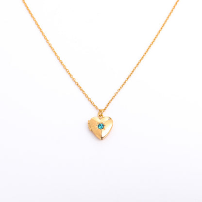 Simple Style Commute Heart Shape Copper 18k Gold Plated Zircon Pendant Necklace In Bulk