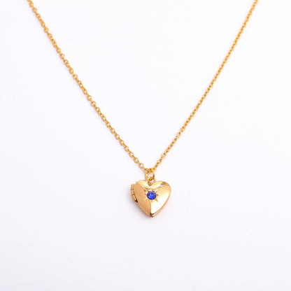 Simple Style Commute Heart Shape Copper 18k Gold Plated Zircon Pendant Necklace In Bulk