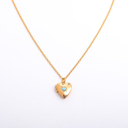 Simple Style Commute Heart Shape Copper 18k Gold Plated Zircon Pendant Necklace In Bulk