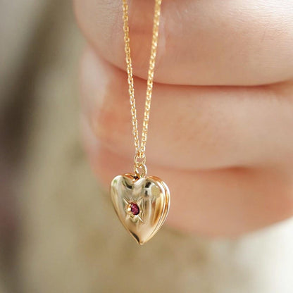 Simple Style Commute Heart Shape Copper 18k Gold Plated Zircon Pendant Necklace In Bulk