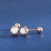 1 Pair Simple Style Geometric Plating Inlay Sterling Silver Artificial Pearls Ear Studs