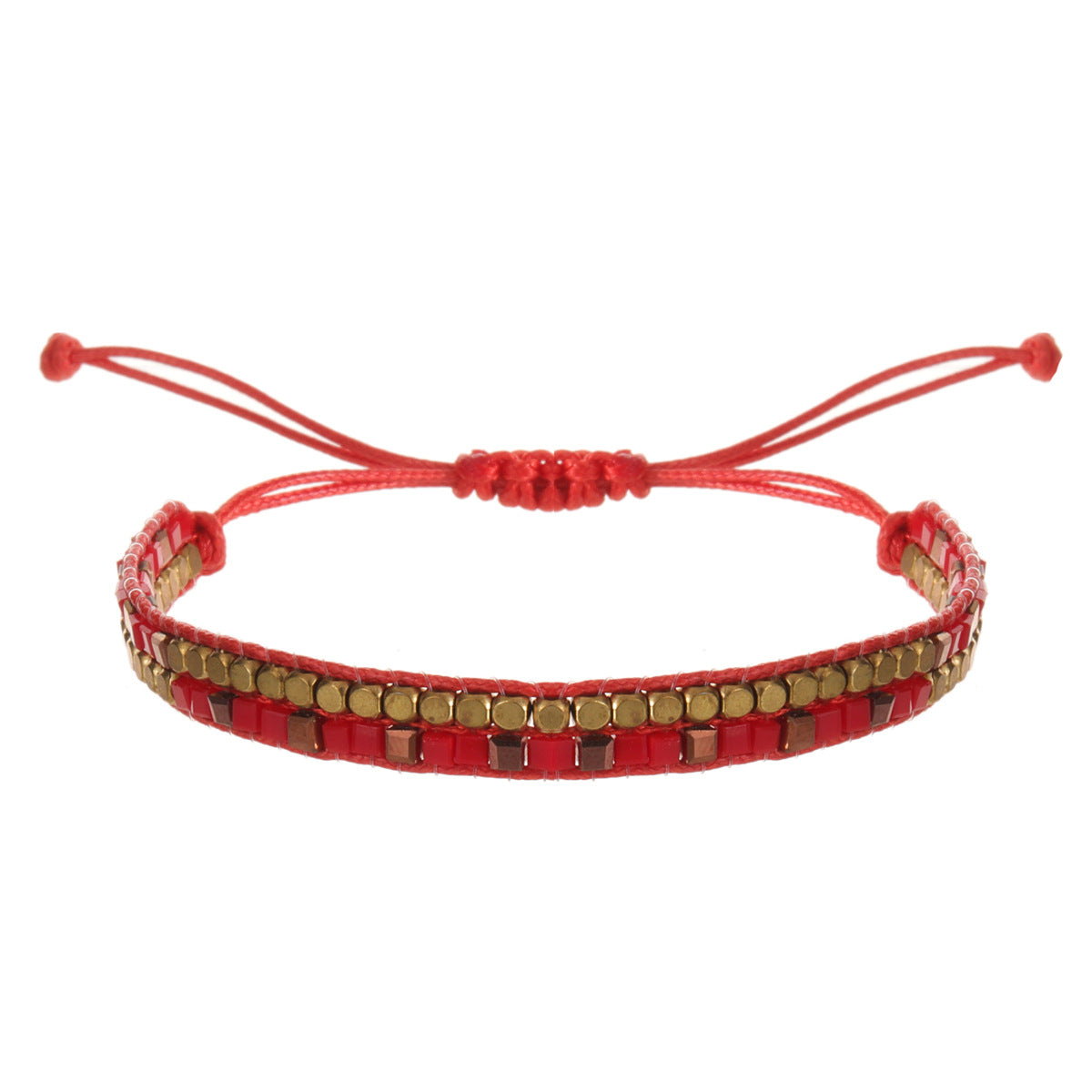 Bohemian Square Crystal Copper Knitting Bracelets