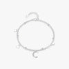 Ig Style Simple Style Classic Style Star Moon Sterling Silver Plating Rhodium Plated Bracelets