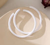 1 Pair Simple Style C Shape Solid Color Stoving Varnish Arylic Ear Studs