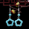 1 Pair Elegant Lady Ethnic Style Owl Flower Butterfly Turquoise Drop Earrings