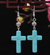 1 Pair Elegant Lady Ethnic Style Owl Flower Butterfly Turquoise Drop Earrings