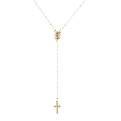 Simple Style Cross Alloy Plating Women's Pendant Necklace