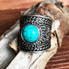 Wholesale Jewelry Ethnic Style Oval Alloy Turquoise Inlay Rings