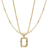 Classic Style Square Titanium Steel Plating Pendant Necklace