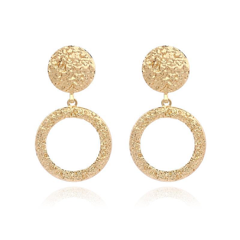 1 Pair Basic Circle Plating Alloy Drop Earrings