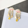 1 Pair Modern Style Water Droplets Plating Alloy Drop Earrings