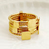 Simple Style Commute Square Solid Color Stainless Steel Plating Gold Plated Rings