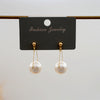 1 Pair Elegant Geometric Imitation Pearl Drop Earrings