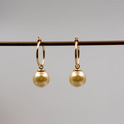 Elegant Simple Style Geometric Imitation Pearl Titanium Steel Copper Plating Earrings Necklace