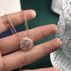 Vacation Flower Alloy Plating Inlay Zircon Women's Pendant Necklace